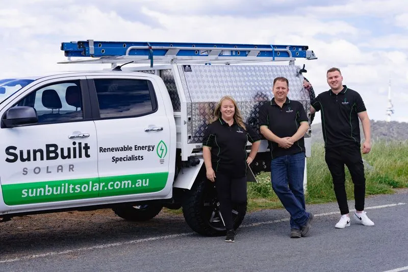 SunBuilt Solar Staff installing battery
