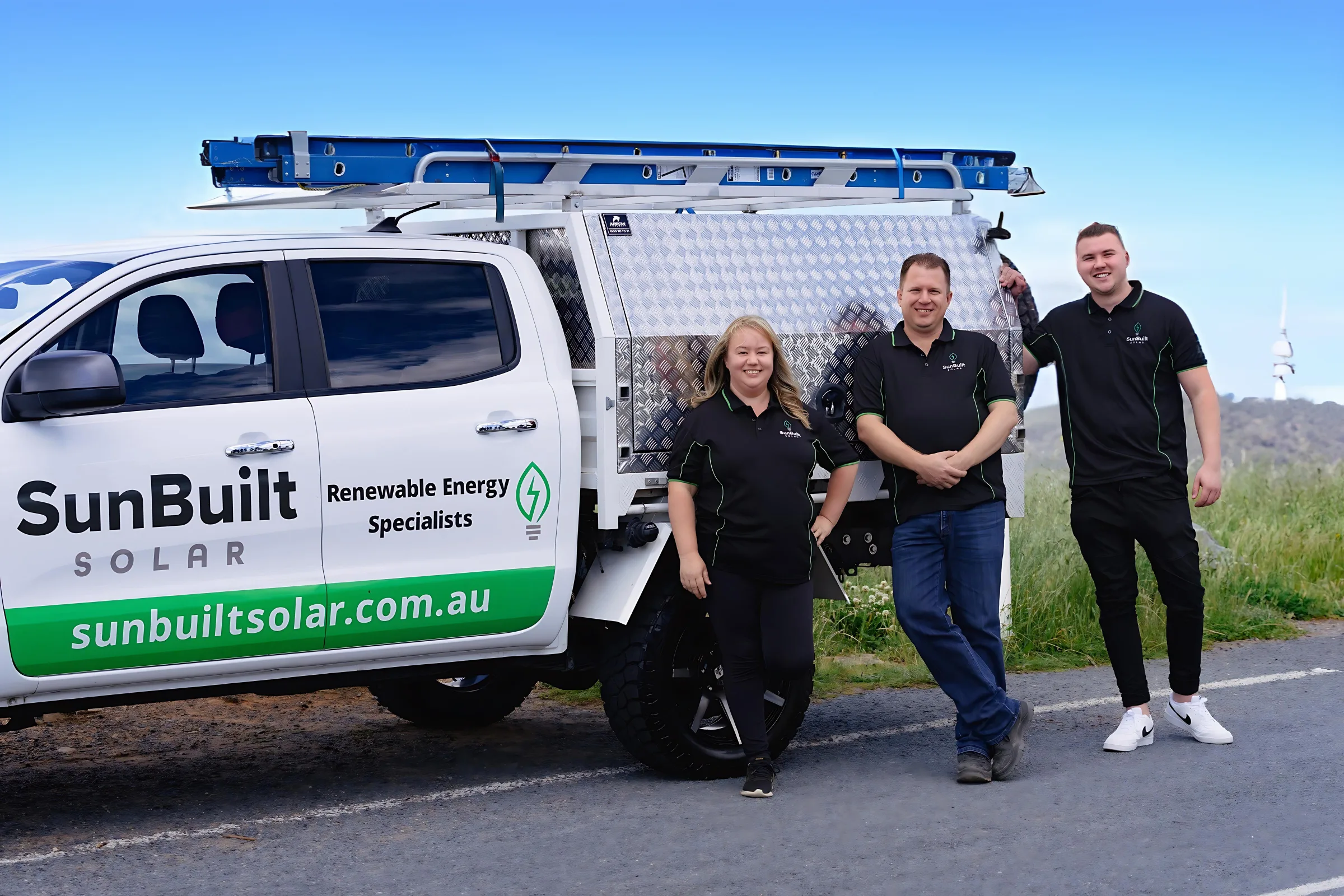 SunBuilt Solar installers on rooftop